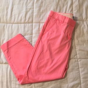 Jcrew pink cropped pants